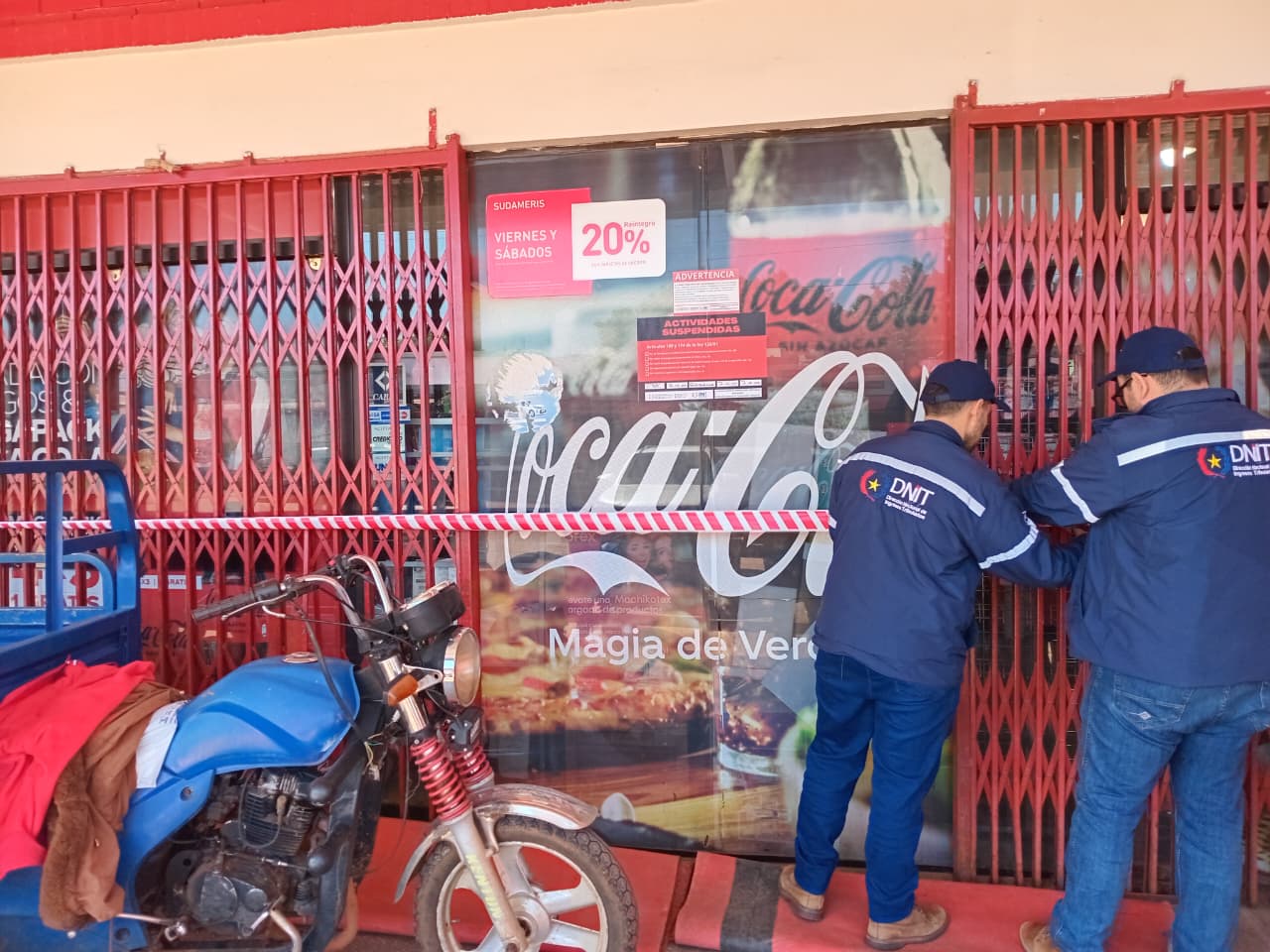 DNIT suspende temporalmente a dos comercios en Curuguaty por no entregar comprobantes de venta